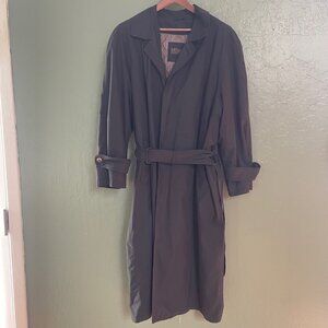 Newport Harbor Men’s Vintage Longline Trench Coat Wool Lined With Belt